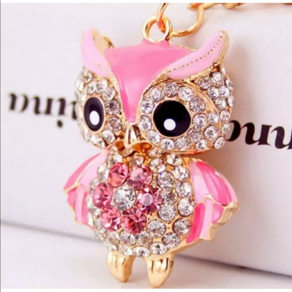 Pink Owl Necklace - Picture 1 of 3